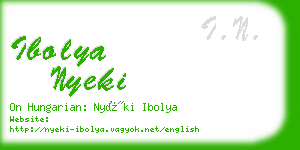 ibolya nyeki business card